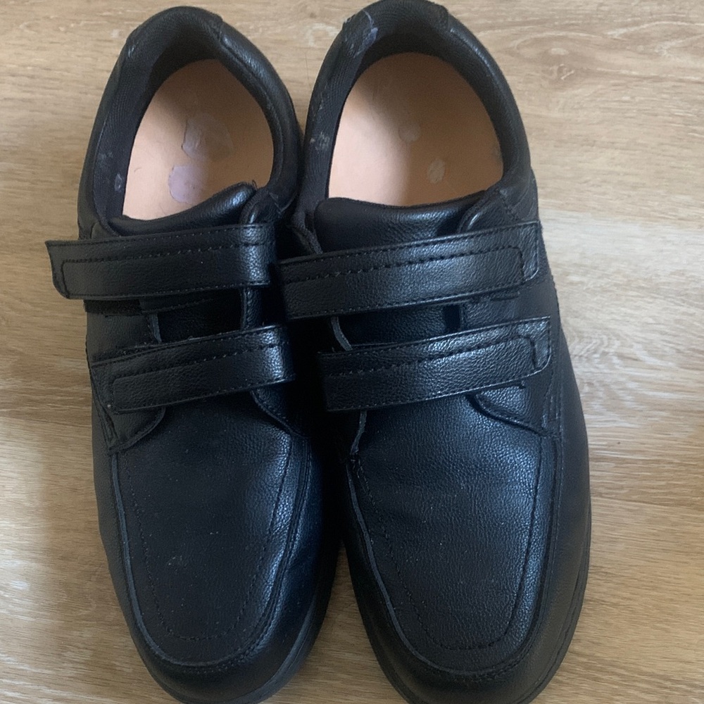 George Black Shoes With Velcro Strap